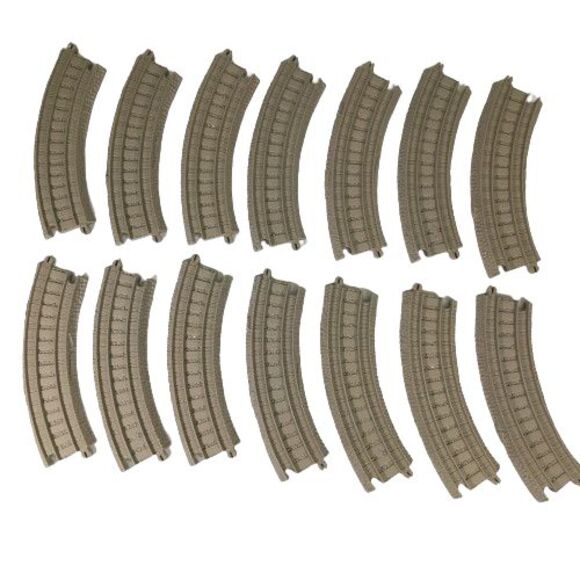 Thomas the Train Trackmaster Curved Tan E3 7" Replacement Expansion Track Lot 14 - Picture 1 of 3